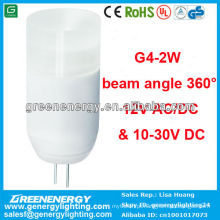 CE RoHS TUV GS aprovação de alta potência engergy saving great qulity LED g4 lâmpada 2 w